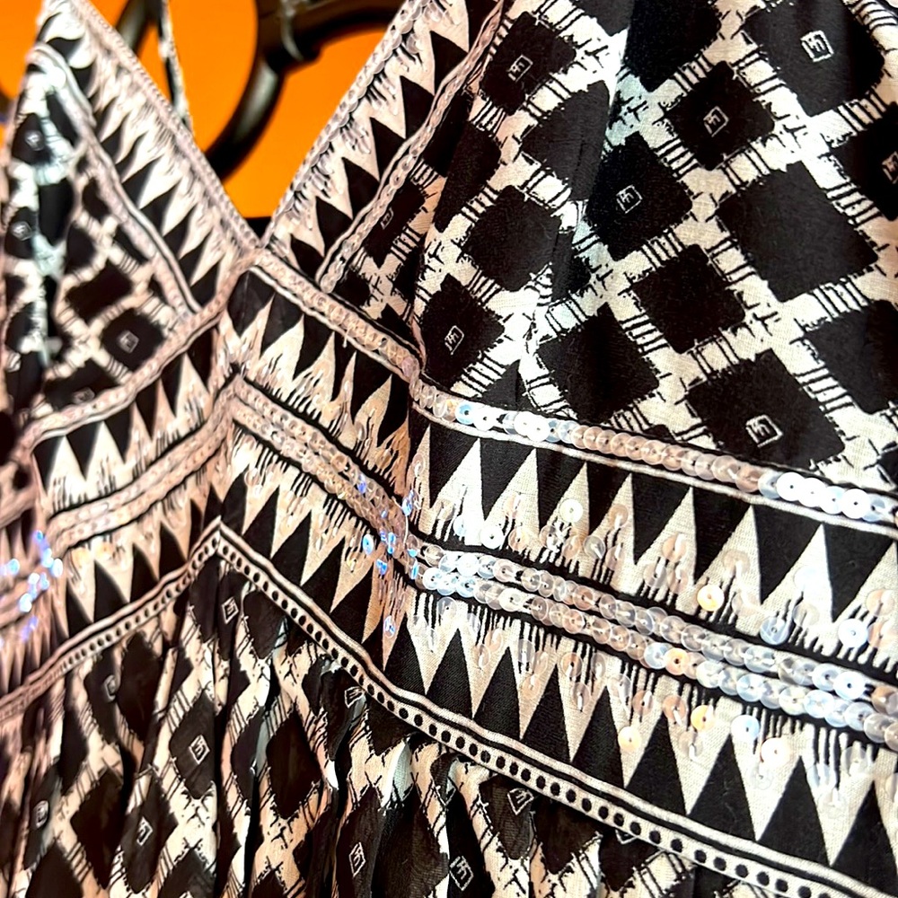 BCBG Max Azria Silk & Tulle Hem Baby Doll Dress - Picture 2 of 7